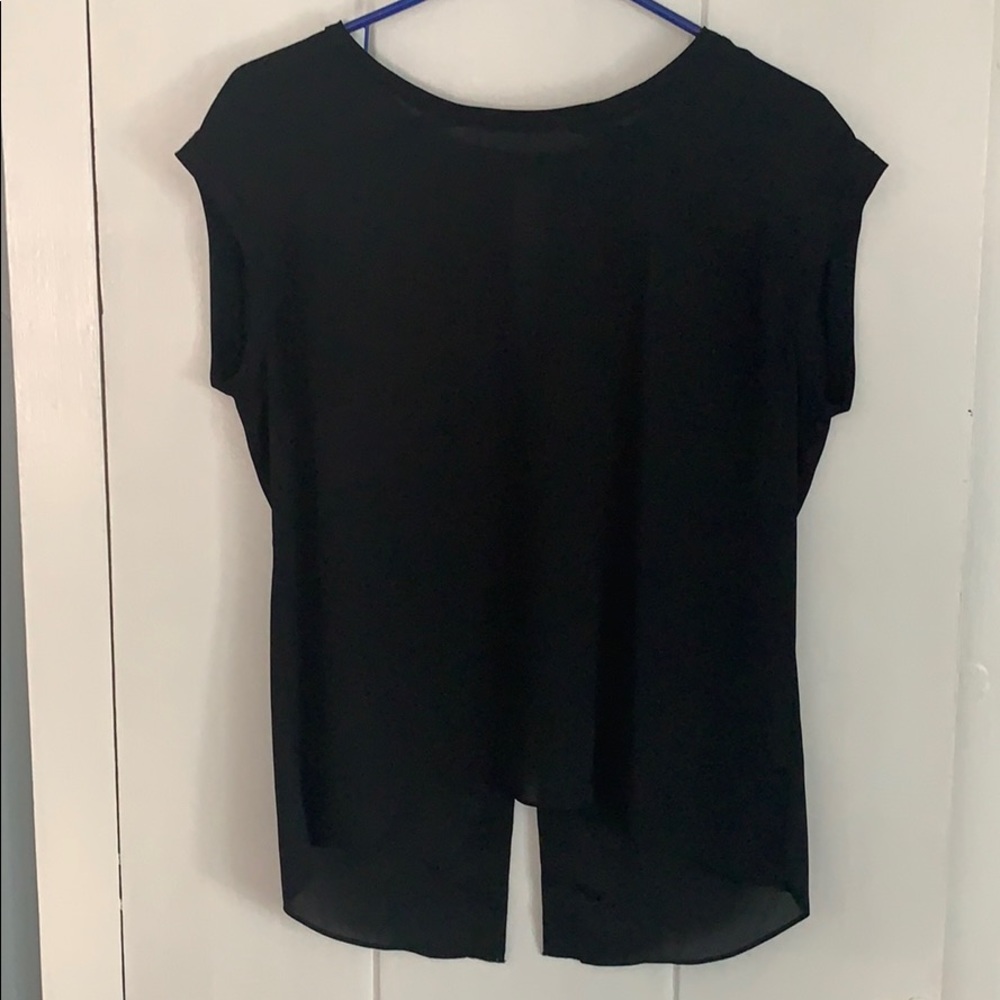 Sheer black blouse